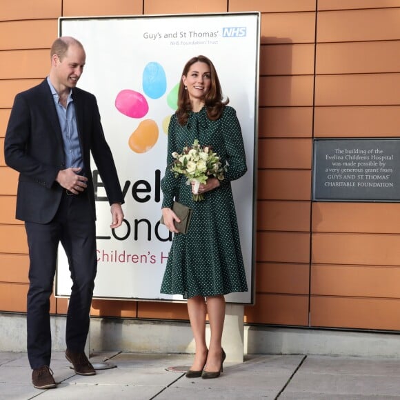 Le prince William, duc de Cambridge, et Kate Middleton, duchesse de Cambridge, visitent l'hôpital pour enfants Evelina à Londres, Royaume Uni, le 11 décembre 2018.