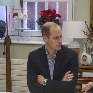 Kate Middleton, duchesse de Cambridge, et le prince William, duc de Cambridge, en visite au Centre d'aide aux sans-abri "The Passage" à Londres, le 11 décembre 2018. William est très attaché à ce lieu qu'il a découvert enfant lors d'une visite avec sa mère, Lady Di, en 1994.