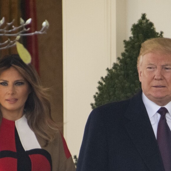 Le président américain Donald Trump et la première dame Melania Trump lors de la traditionnelle cérémonie de Thanksgiving à la Maison Blanche à Washington, le 20 novembre 2018.