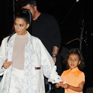 Kim Kardashian et sa fille North West sont allées diner au restaurant Cipriani dans le quartier de Downtow à New York, le 29 septembre 2018