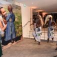 Exclusif - Sonia Rolland (présidente de l'association Maïsha Africa) et la Troupe Mpore - Dîner de gala au profit de l'association "Maïsha Africa" de Sonia Rolland, qui vient en aide aux enfants du Rwanda, au Pavillon Gabriel, à Paris, le 17 décembre 2018. En vue de soutenir une partie du projet en faveur de la réhabilitation du service de néonatalogie de l'hôpital de Musanze au Rwanda, le gala a été organisé avec le précieux parrainage de C.Descalzi-Pereira, présidente de la Fondation Congo Kitoko, et de Céline Brucker, directrice générale de L'Oréal Grand Public France. Près de 125 000 euros de dons ont été récoltés pendant la soirée, organisée en partenariat avec la Fondation Congo Kitoko, Mixa et LVMH ainsi que la contribution du magazine Infrarouge et de la maison de Champagne Delarocque. © Gorassini-Moreau/Bestimage