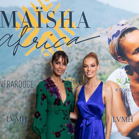 Exclusif - Sonia Rolland (Présidente de Maïsha Africa) et Maëva Coucke (Miss France 2018) - Dîner de gala au profit de l'association "Maïsha Africa" de Sonia Rolland, qui vient en aide aux enfants du Rwanda, au Pavillon Gabriel, à Paris, le 17 décembre 2018. En vue de soutenir une partie du projet en faveur de la réhabilitation du service de néonatalogie de l'hôpital de Musanze au Rwanda, le gala a été organisé avec le précieux parrainage de C.Descalzi-Pereira, présidente de la Fondation Congo Kitoko, et de Céline Brucker, directrice générale de L'Oréal Grand Public France. Près de 125 000 euros de dons ont été récoltés pendant la soirée, organisée en partenariat avec la Fondation Congo Kitoko, Mixa et LVMH ainsi que la contribution du magazine Infrarouge et de la maison de Champagne Delarocque. © Gorassini-Moreau/Bestimage