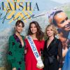 Exclusif - Sonia Rolland (Présidente de Maïsha Africa), Vaimalama Chaves (Miss France 2019), Sylvie Tellier - Dîner de gala au profit de l'association "Maïsha Africa" de Sonia Rolland, qui vient en aide aux enfants du Rwanda, au Pavillon Gabriel, à Paris, le 17 décembre 2018. En vue de soutenir une partie du projet en faveur de la réhabilitation du service de néonatalogie de l'hôpital de Musanze au Rwanda, le gala a été organisé avec le précieux parrainage de C.Descalzi-Pereira, présidente de la Fondation Congo Kitoko, et de Céline Brucker, directrice générale de L'Oréal Grand Public France. Près de 125 000 euros de dons ont été récoltés pendant la soirée, organisée en partenariat avec la Fondation Congo Kitoko, Mixa et LVMH ainsi que la contribution du magazine Infrarouge et de la maison de Champagne Delarocque. © Gorassini-Moreau/Bestimage