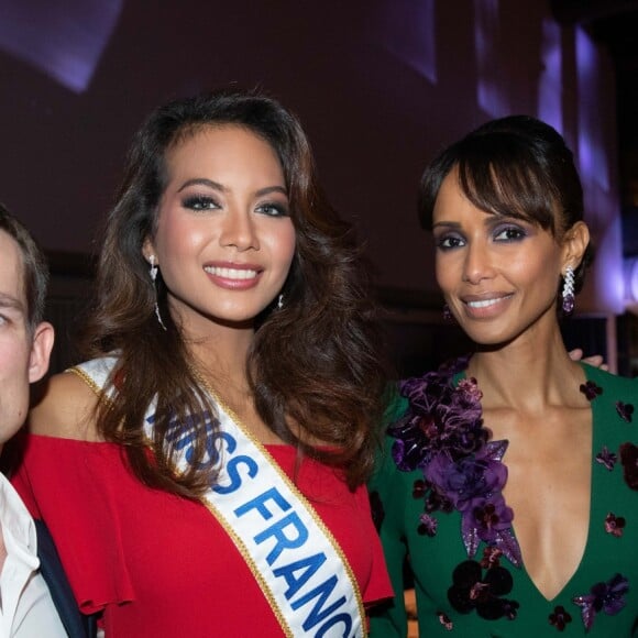 Exclusif - Nicolas (Nico4music), Vaimalama Chaves (Miss France 2019), Sonia Rolland (Présidente de Maïsha Africa), Michael Coste - Dîner de gala au profit de l'association "Maïsha Africa" de Sonia Rolland, qui vient en aide aux enfants du Rwanda, au Pavillon Gabriel, à Paris, le 17 décembre 2018. Près de 125 000 euros de dons ont été récoltés pendant la soirée, organisée en partenariat avec la Fondation Congo Kitoko, Mixa et LVMH. © Gorassini-Moreau/Bestimage