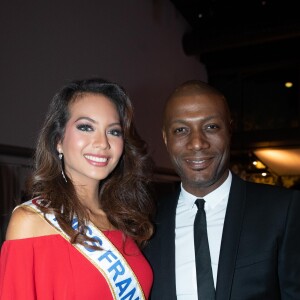 Exclusif - Vaimalama Chaves (Miss France 2019), Harry Roselmack - Dîner de gala au profit de l'association "Maïsha Africa" de Sonia Rolland, qui vient en aide aux enfants du Rwanda, au Pavillon Gabriel, à Paris, le 17 décembre 2018. Près de 125 000 euros de dons ont été récoltés pendant la soirée, organisée en partenariat avec la Fondation Congo Kitoko, Mixa et LVMH. © Gorassini-Moreau/Bestimage