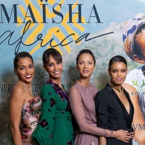 Exclusif - Cindy Descalzi-Pereira (Présidente de la Fondation Congo Kitoko et marraine de Maïsha Africa), Sonia Rolland (Présidente de Maïsha Africa), Noémie Lenoir, Anaïs Monory - Dîner de gala au profit de l'association "Maïsha Africa" de Sonia Rolland, qui vient en aide aux enfants du Rwanda, au Pavillon Gabriel, à Paris, le 17 décembre 2018. Près de 125 000 euros de dons ont été récoltés pendant la soirée, organisée en partenariat avec la Fondation Congo Kitoko, Mixa et LVMH. © Gorassini-Moreau/Bestimage