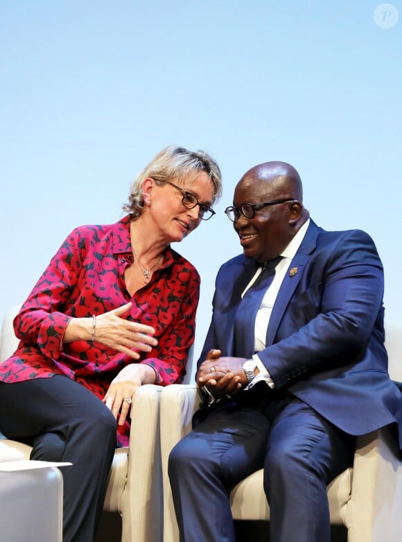 Exclusif - Claude Chirac et Nana Akufo-Addo, Président de la République du Ghana - 5e édition de la cérémonie de remise des prix de la Fondation Chirac (le Prix Culture pour la paix et le Prix Chirac pour la prévention des conflits) au musée du Quai Branly - Jacques Chirac à Paris le 18 décembre 2018. © Dominique Jacovides / Bestimage