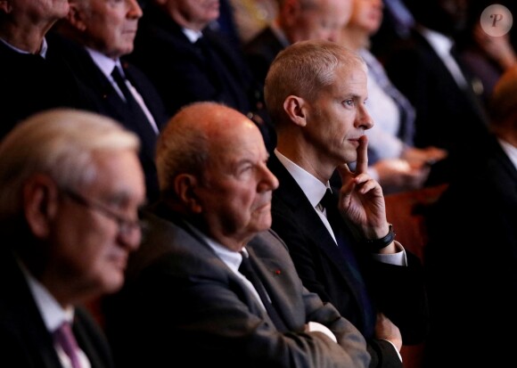 Exclusif - Jean-Pierre Raffarin, Marc Ladreit de Lacharrière et le ministre de la Culture Franck Riester - 5e édition de la cérémonie de remise des prix de la Fondation Chirac (le Prix Culture pour la paix et le Prix Chirac pour la prévention des conflits) au musée du Quai Branly - Jacques Chirac à Paris le 18 décembre 2018. © Dominique Jacovides / Bestimage