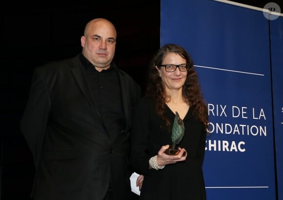 Exclusif - Ariel Cypel et Judith Depaule, cofondateurs de L'Ateliers des artistes en exil qui remporte le Prix Culture pour la Paix - 5e édition de la cérémonie de remise des prix de la Fondation Chirac (le Prix Culture pour la paix et le Prix Chirac pour la prévention des conflits) au musée du Quai Branly - Jacques Chirac à Paris le 18 décembre 2018. © Dominique Jacovides / Bestimage