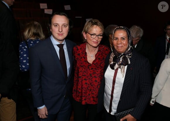 Exclusif - Martin Rey-Chirac avec sa mère Claude Chirac et Latifa Ibn Ziaten - 5e édition de la cérémonie de remise des prix de la Fondation Chirac (le Prix Culture pour la paix et le Prix Chirac pour la prévention des conflits) au musée du Quai Branly - Jacques Chirac à Paris le 18 décembre 2018. © Dominique Jacovides / Bestimage
