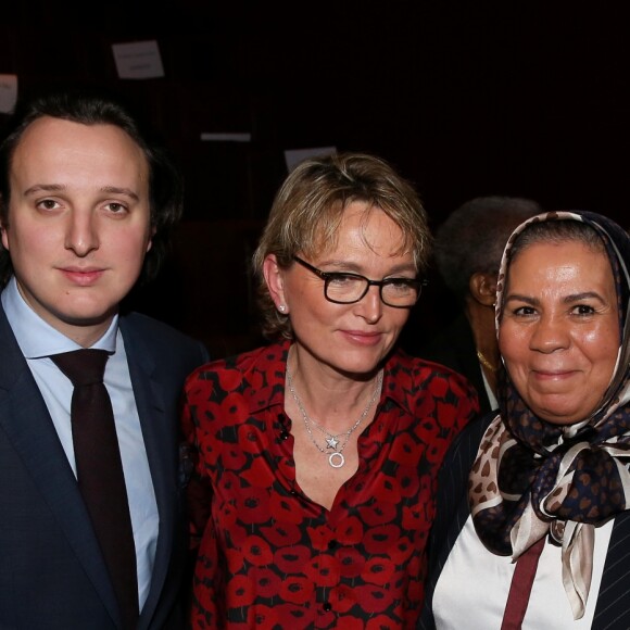 Exclusif - Martin Rey-Chirac avec sa mère Claude Chirac et Latifa Ibn Ziaten - 5e édition de la cérémonie de remise des prix de la Fondation Chirac (le Prix Culture pour la paix et le Prix Chirac pour la prévention des conflits) au musée du Quai Branly - Jacques Chirac à Paris le 18 décembre 2018. © Dominique Jacovides / Bestimage