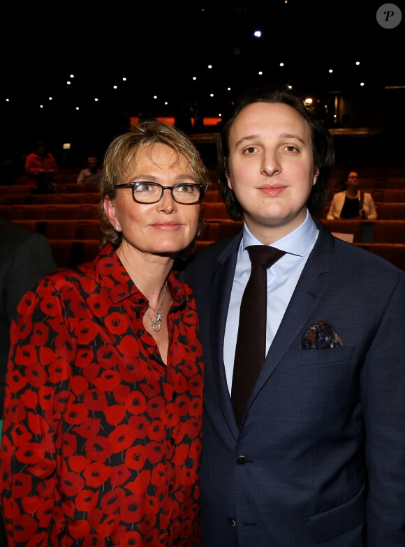 Exclusif - Claude Chirac et son fils Martin Rey-Chirac - 5e édition de la cérémonie de remise des prix de la Fondation Chirac (le Prix Culture pour la paix et le Prix Chirac pour la prévention des conflits) au musée du Quai Branly - Jacques Chirac à Paris le 18 décembre 2018. © Dominique Jacovides / Bestimage