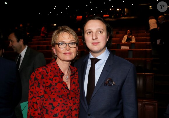 Exclusif - Claude Chirac et son fils Martin Rey-Chirac - 5e édition de la cérémonie de remise des prix de la Fondation Chirac (le Prix Culture pour la paix et le Prix Chirac pour la prévention des conflits) au musée du Quai Branly - Jacques Chirac à Paris le 18 décembre 2018. © Dominique Jacovides / Bestimage