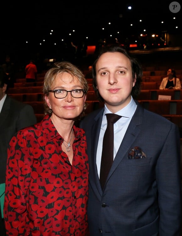 Exclusif - Claude Chirac et son fils Martin Rey-Chirac - 5e édition de la cérémonie de remise des prix de la Fondation Chirac (le Prix Culture pour la paix et le Prix Chirac pour la prévention des conflits) au musée du Quai Branly - Jacques Chirac à Paris le 18 décembre 2018. © Dominique Jacovides / Bestimage