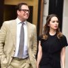 Michael Weatherly et Eliza Dushku sur le tournage de la série télé " Bull " in New York Le 29 avril 2017