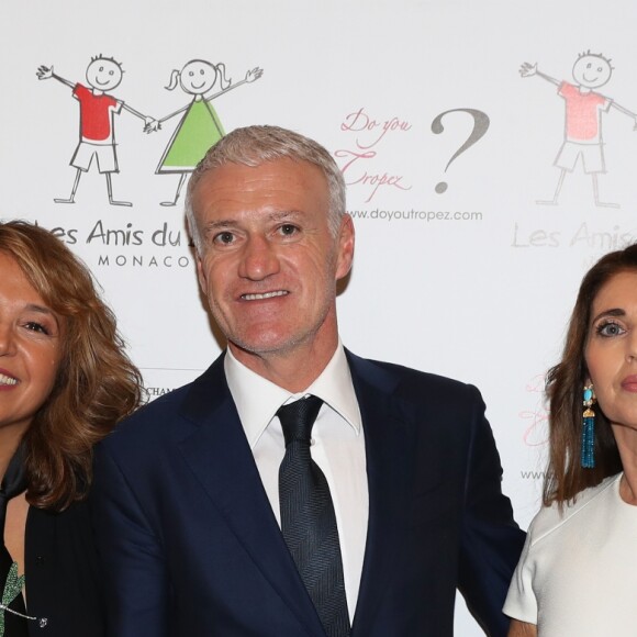 Exclusif - Boubou Hallani (présidente de l'association Les Amis du Liban de Monaco), Didier Deschamps et sa femme Claude - Soirée de fin d'année de l'association monégasque "Les Amis du Liban à Monaco" dont il est le parrain au Bay Hotel à Monaco le 19 décembre 2018. © Jean-Charles Vinaj/PRM/Bestimage