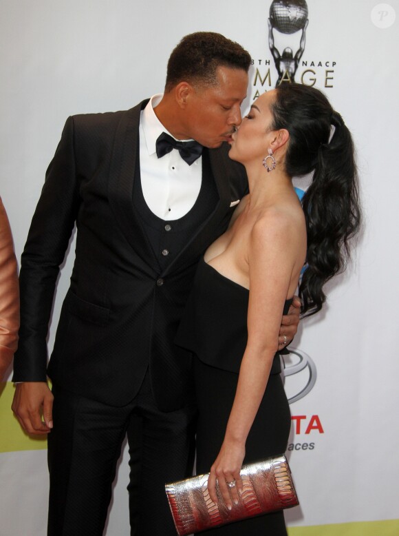 Terrence Howard et sa femme Miranda Pak au 48ème NAACP Image Awards à l'auditorium The Pasadena Civic à Pasadena, le 11 février 2017