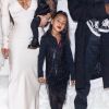 Kim Kardashian, Kanye West et leurs trois enfants North, Saint et Chicago fêtent le réveillon de Noël. Calabasas, le 24 décembre 2018.