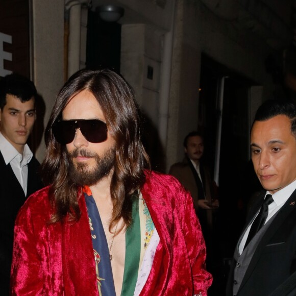 Exclusif - Jared Leto à la sortie du défilé Gucci lors de la mode féminine printemps/été 2019 pendant la Fashion Week de Paris au Palace à Paris, France, le 24 septembre 2018.