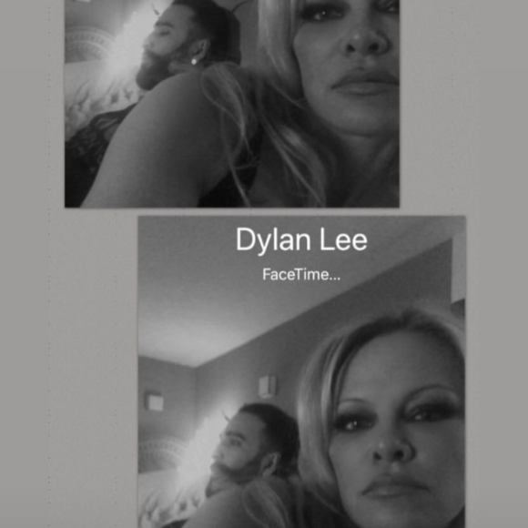 Pamela Anderson s'est affichée avec son chéri Adil Rami dans sa story Instagram le 31 décembre 2018