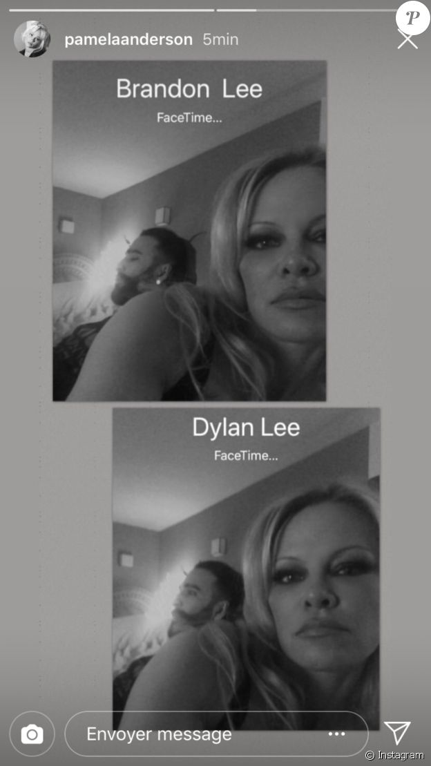 Pamela Anderson s'est affichée avec son chéri Adil Rami dans sa story Instagram le 31 décembre 2018