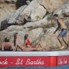 Semi-exclusif - Spencer Matthews, sa femme Vogue Williams et la nouvelle compagne de James Middleton profitent de la plage de l'hôtel Eden Rock à Saint-Barthélemy, Antilles françaises, le 2 janvier 2019.