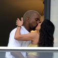 Kanye West et sa femme Kim Kardashian à Miami, le 4 janvier 2018.