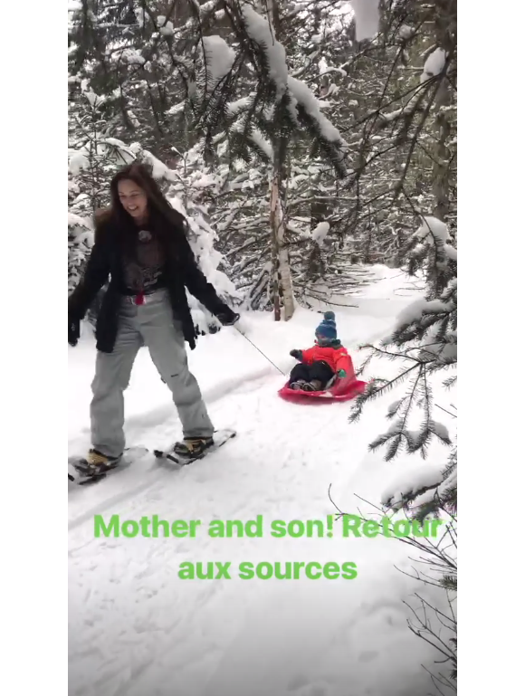 Natasha-St-Pier, "retour aux sources" avec son fils Bixente sur Instagram, le 6 janvier 2019.