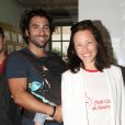 Exclusif - Natasha St-Pier, son mari Grégory Quillacq et leur fils Bixente soutiennent l'association "Petit Coeur de Beurre" lors du week-end de la Cardiopathie Congénitale à la caserne des pompiers de Malar, dans le 7e arrondissement de Paris, le 1er octobre 2016.