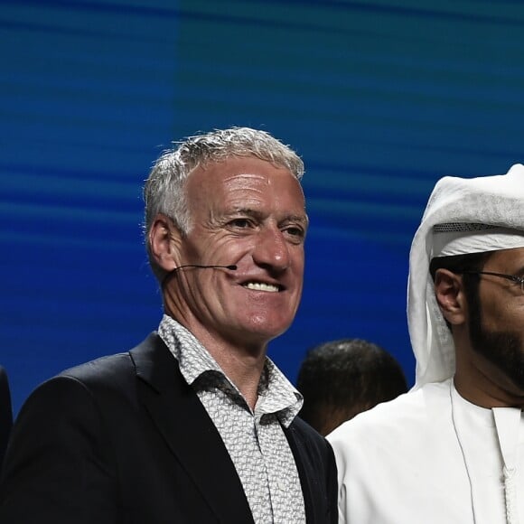 Didier Deschamps lors de la 13e édition de la Dubai International Sports Conference le 2 janvier 2019.