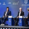 Blaise Matuidi, Ronaldo et Didier Deschamps lors de la 13e édition de la Dubai International Sports Conference le 2 janvier 2019.