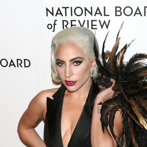 Lady Gaga (Robe Ralph Lauren) à la soirée de gala des National Board of Review of Motion Pictures Awards à la salle de réception Cipriani sur la 42ème rue à New York City, New York, Etats-Unis, le 8 janver 2019.