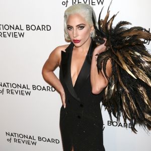 Lady Gaga (Robe Ralph Lauren) à la soirée de gala des National Board of Review of Motion Pictures Awards à la salle de réception Cipriani sur la 42ème rue à New York City, New York, Etats-Unis, le 8 janver 2019.