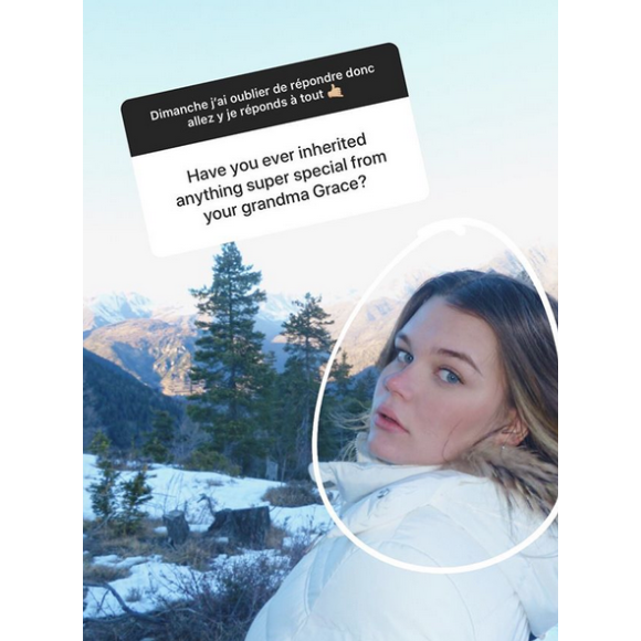 Camille Gottlieb répond aux questions de ses abonnés Instagram, le 8 janvier 2019.