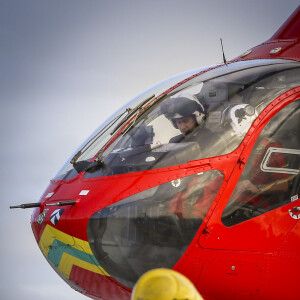 Le prince William, duc de Cambridge, est arrivé en hélicoptère à l'Hôpital royal de Londres le 9 janvier 2019 pour y célébrer les 30 ans de l'association London Air Ambulance.
