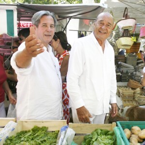 Archive - Jacques Chirac et Jean-Louis Debré en vacances à Saint-Tropez en août 2008 © Guillaume Gaffiot/Bestimage