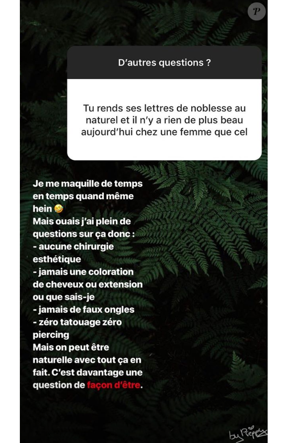 Agathe Auproux s'exprime sur la chirurgie esthétique et le naturel sur Instagram le 13 janvier 2019.