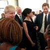 Le prince Harry et sa fiancée Meghan Markle lors de la réception women's empowerment à la Royal Aeronautical Society à Londres le 19 avril 2018.
