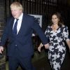 Boris Johnson et sa femme Marina Wheeler vont voter pour le référendum concernant l'Union Europèenne (Brexit) à Londres, le 23 juin 2016.