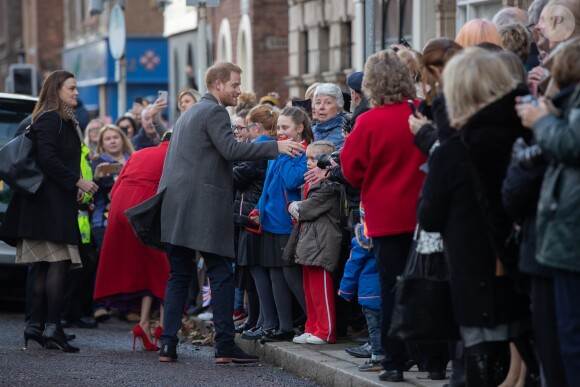 Le prince Harry et Meghan Markle lors d'une visite à Birkenhead le 14 janvier 2019.