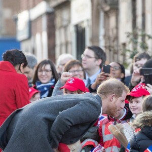 Le prince Harry et Meghan Markle lors d'une visite à Birkenhead le 14 janvier 2019.