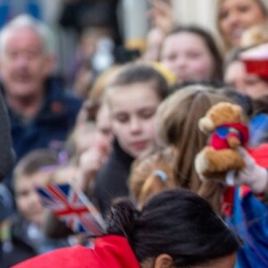 Le prince Harry et Meghan Markle lors d'une visite à Birkenhead le 14 janvier 2019.