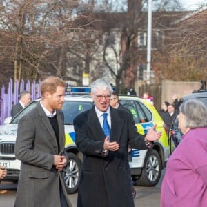 Le prince Harry et Meghan Markle lors d'une visite à Birkenhead le 14 janvier 2019.