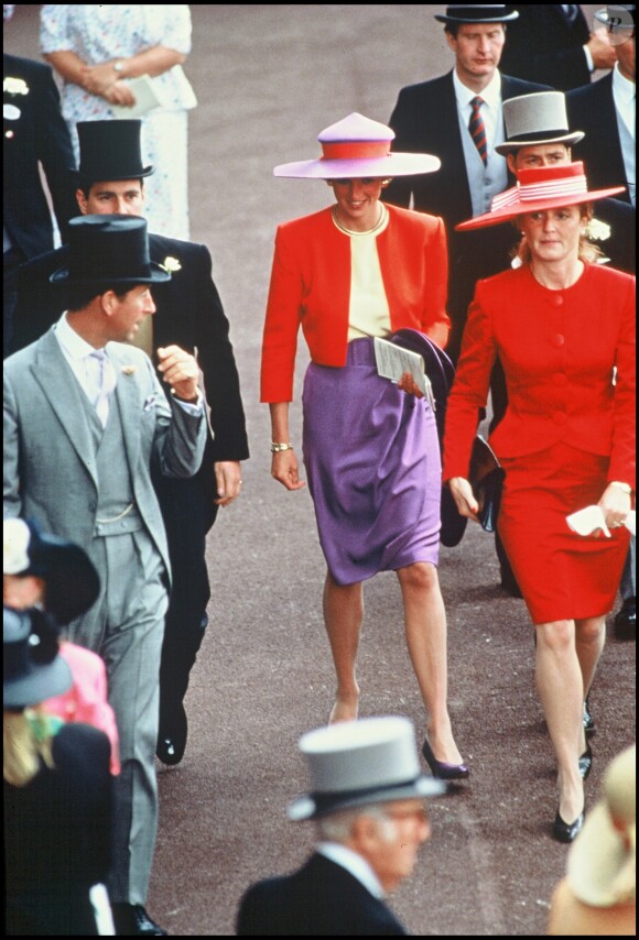 Lady Diana au Royal Ascot en 1990.