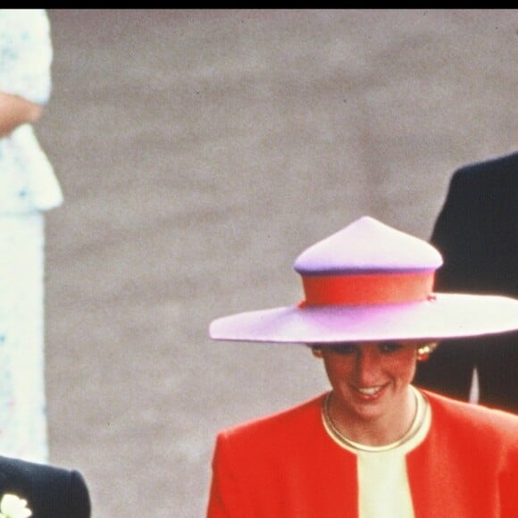 Lady Diana au Royal Ascot en 1990.