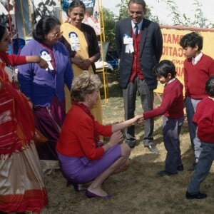 Lady Diana lors d'un voyage en Inde en 1992.