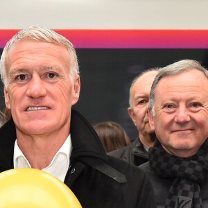 Didier Deschamps durant le départ du train des Pièces Jaunes à la gare de Nice le 19 janvier 2019. © Bruno Bebert