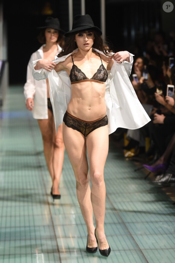 Défilé de lingerie française "Lingerie Rocks" au Centorial à Paris le 20 janvier 2019. © Giancarlo Gorassini/Bestimage