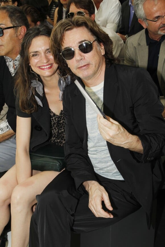 Jean-Michel Jarre et sa fille Emilie Jarre - Défilé Dior à Paris en juin 2012.