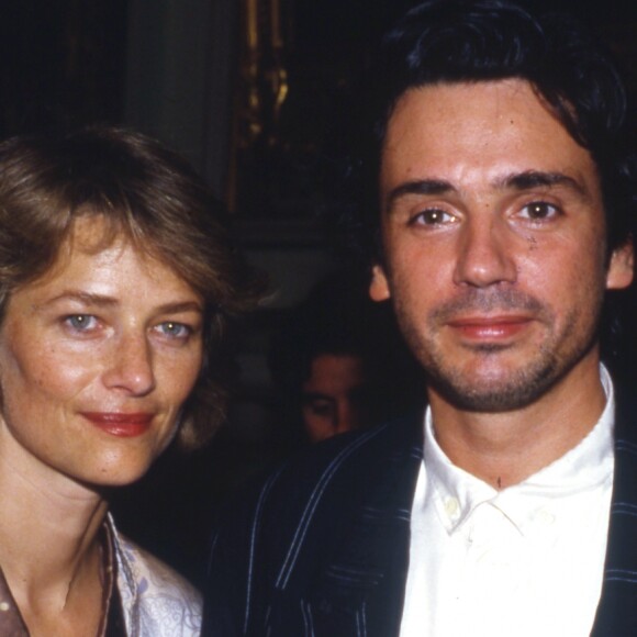 Jean-Michel Jarre et Charlotte Rampling en 1990.